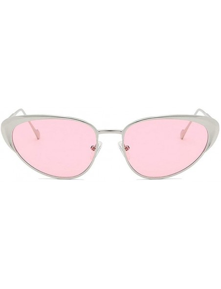 Round Metal Small Frame Cat Sunglasses trend New Punk Round Men Women Sunglasses 5336 - Pink - C018ZA77IMG $13.02