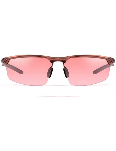 Rimless Polarized Men And Women Fishing Sunglasses Al - Mg alloy Frame Eyewear - yhl - Al Mg Frame-pink - CW12N431UX8 $11.97