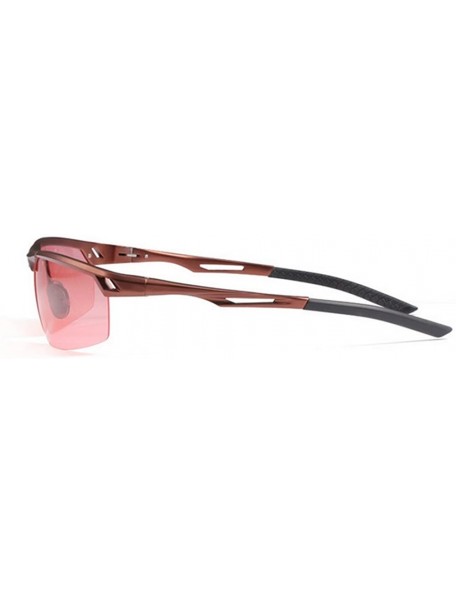 Rimless Polarized Men And Women Fishing Sunglasses Al - Mg alloy Frame Eyewear - yhl - Al Mg Frame-pink - CW12N431UX8 $11.97
