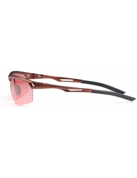 Rimless Polarized Men And Women Fishing Sunglasses Al - Mg alloy Frame Eyewear - yhl - Al Mg Frame-pink - CW12N431UX8 $11.97