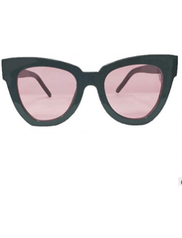 Oval Fashion Retro Cat eye Sunglasses Polarized Classic Goggles Unisex Designer style - Fuchsia - CE190G7K35T $16.27