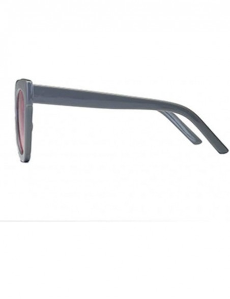Oval Fashion Retro Cat eye Sunglasses Polarized Classic Goggles Unisex Designer style - Fuchsia - CE190G7K35T $16.27
