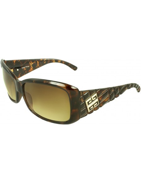 Shield TU9195 Urban Rectangle Fashion Sunglasses - Brown Leopard - CP11DN2BXV9 $18.87