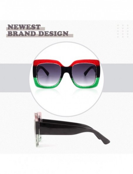 Square Oversized Square Sunglasses for Women Multi Tinted Fashion Modern Shades - C618NO966CG $18.43