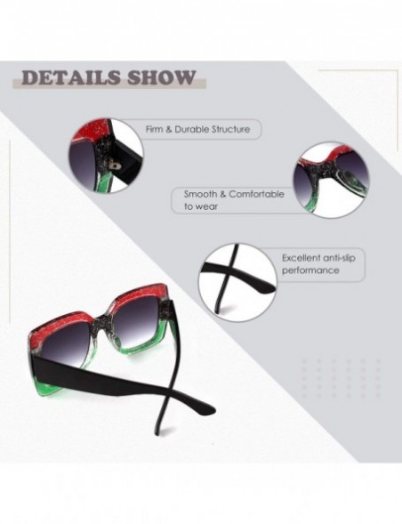 Square Oversized Square Sunglasses for Women Multi Tinted Fashion Modern Shades - C618NO966CG $18.43