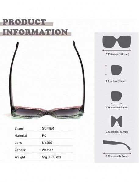 Square Oversized Square Sunglasses for Women Multi Tinted Fashion Modern Shades - C618NO966CG $18.43