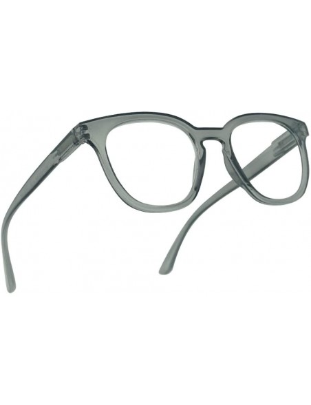 Square Semi Oversized Reading Readers Strength - Acrylic Grey - C3196MU779U $18.38