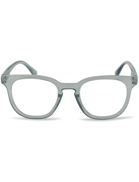 Square Semi Oversized Reading Readers Strength - Acrylic Grey - C3196MU779U $18.38