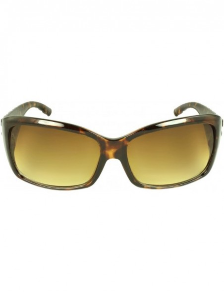 Shield TU9195 Urban Rectangle Fashion Sunglasses - Brown Leopard - CP11DN2BXV9 $8.26