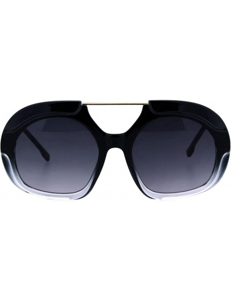 Square Womens Unique Fashion Sunglasses Chic Retro Style Shades UV 400 - Black Clear - CG18OK942LI $21.84