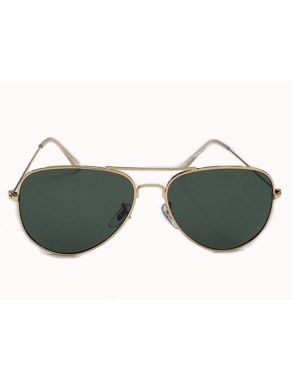 Aviator Fashion Pilot Sunglasses Unisex Men & Women - 100% UV400 Eye Protection - Gold Green - C717WZH0SIS $14.54