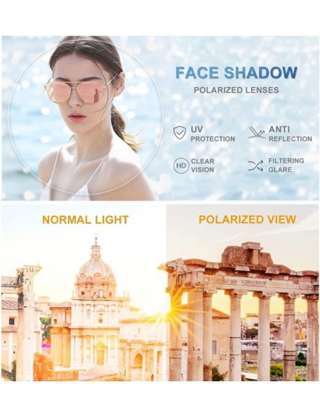 Oversized Retro Oversized Round Cat Eye Polarized Sunglasses for Women - Mirrored Lenses UV400 Protection - CN18WQI4S4N $13.27