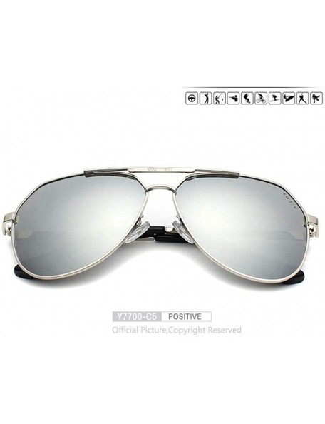 Oversized 100% Polarized Sunglasses Lenses Alloy Frames Color Film Pilots Mirror Y9638 C1 - Y9638 C5 - CE18XE0XOY6 $16.02