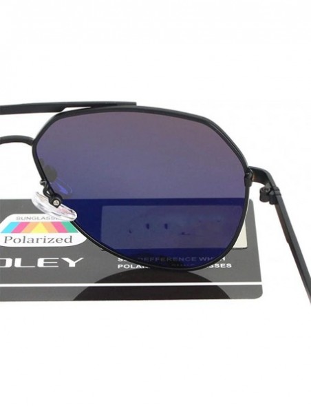 Oversized 100% Polarized Sunglasses Lenses Alloy Frames Color Film Pilots Mirror Y9638 C1 - Y9638 C5 - CE18XE0XOY6 $16.02