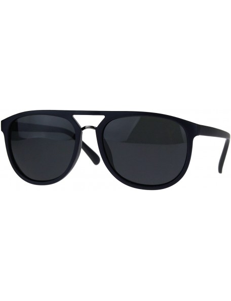 Rectangular Mens Classic Mod Thin Plastic Racer Pilots Sunglasses - Navy Black - CB188TWGM2M $10.62