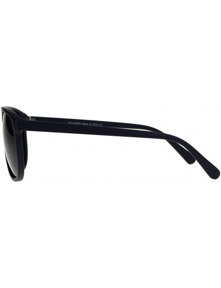 Rectangular Mens Classic Mod Thin Plastic Racer Pilots Sunglasses - Navy Black - CB188TWGM2M $10.62