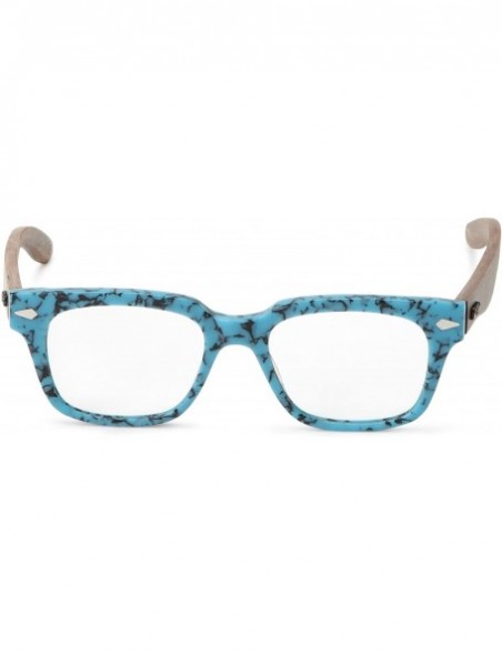 Oval Pledge Wooden Eyeglasses - Turquoise - CH11G5ONCLV $30.47