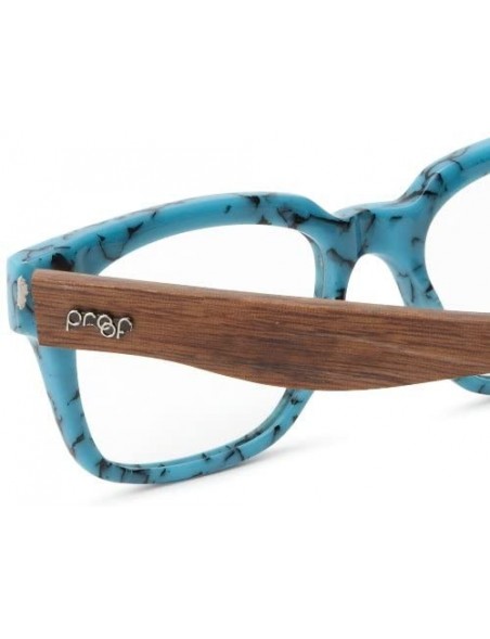 Oval Pledge Wooden Eyeglasses - Turquoise - CH11G5ONCLV $30.47