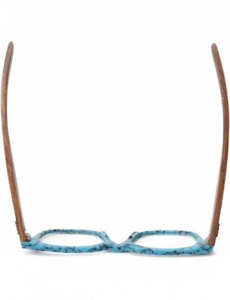 Oval Pledge Wooden Eyeglasses - Turquoise - CH11G5ONCLV $30.47