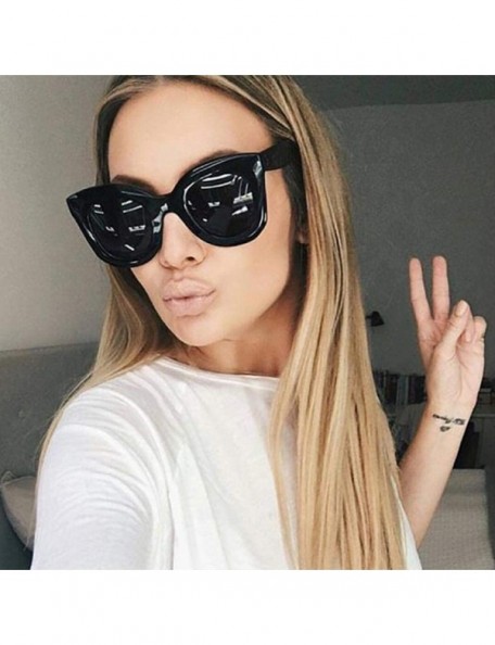 Aviator 2019 New Top Fashion Brand Designer Cat Eye Women Sunglasses Female Gradient C1 - C4 - CS18YR7DDC3 $9.05