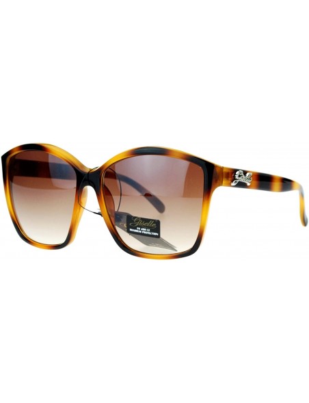 Oversized Womens Sunglasses Oversized Unique Round Top Square Frame UV 400 - Brown Stripe - CE180QX72AR $10.74