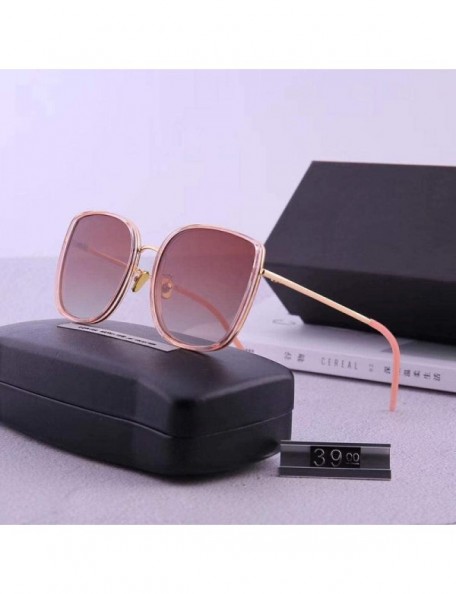 Square Polarized Sunglasses Fashion Trends Square - Powdered Tea - CQ18WZ9NLIC $31.37