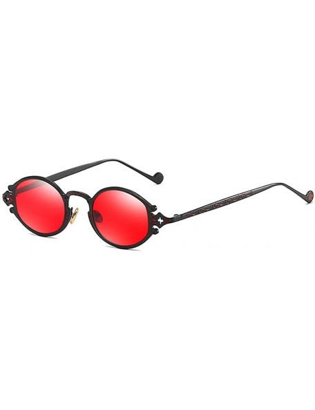 Oval Gothic Retro Steampunk sunglasses oval Vintage sunglasses for men women Metal Frame sunglasses - 5 - CQ18AW5S3N9 $14.60