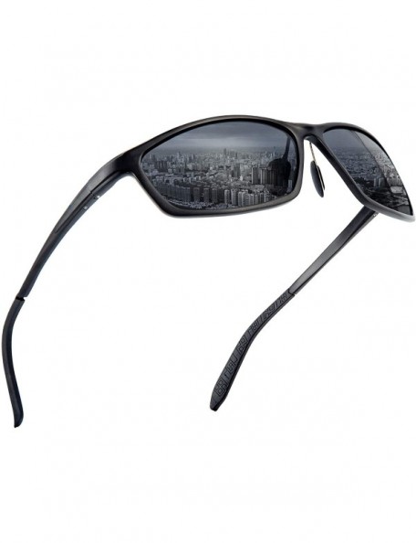 Sport Polarized Sunglasses Unbreakable Baseball - Black Day Vision - C01949CGU5Z $17.49