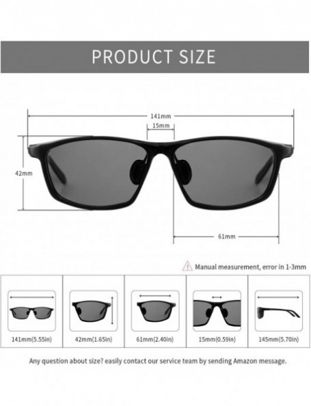 Sport Polarized Sunglasses Unbreakable Baseball - Black Day Vision - C01949CGU5Z $17.49