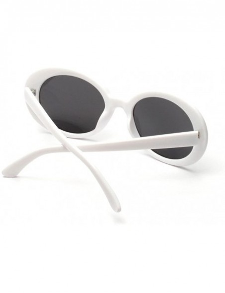 Round Fashion Men Womens Retro Vintage Round Frame UV Glasses Sunglasses - White - CE18OD63GM4 $7.59