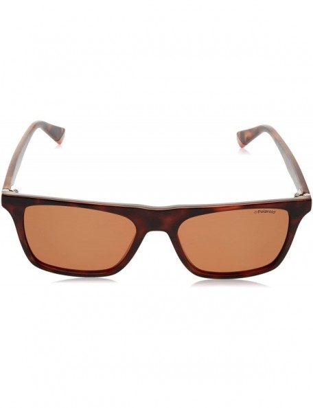 Rectangular SUNGLASSES PLD 6110 S L9G HE HAVANA BROWN POLARIZED LENSES - CX194NO8OYM $38.74