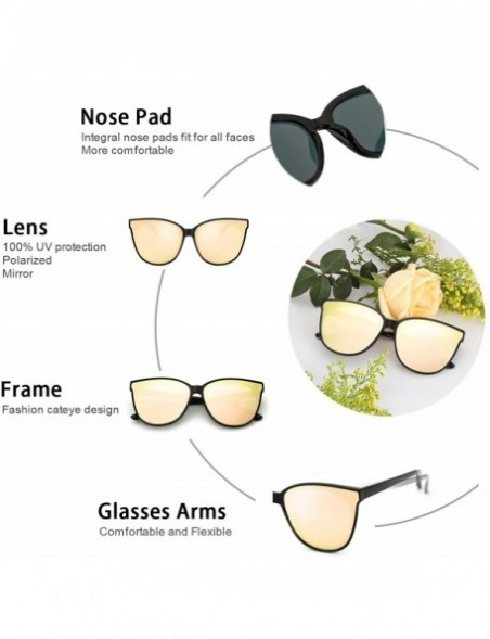 Wayfarer Sunglasses Polarized Oversized Fashion - Black Frame/Gold Mirrored Lens - CK198G5QESI $16.68