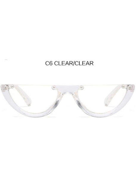 Cat Eye Half Frame Cat Eye Sunglasses Women Small Size Cool Fashion Brand Designer C10 - C6 - C418Y4R9AER $8.05