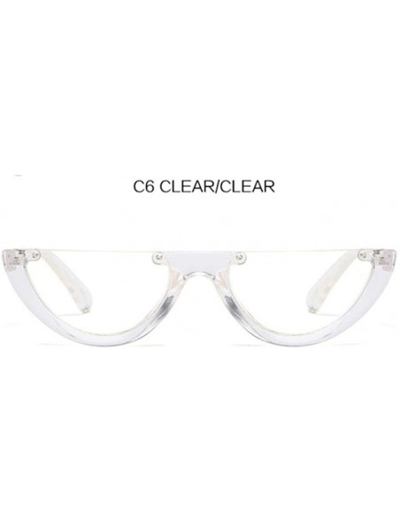 Cat Eye Half Frame Cat Eye Sunglasses Women Small Size Cool Fashion Brand Designer C10 - C6 - C418Y4R9AER $8.05