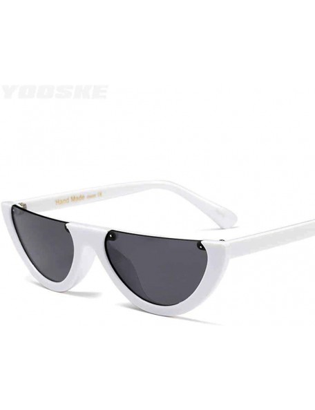 Cat Eye Half Frame Cat Eye Sunglasses Women Small Size Cool Fashion Brand Designer C10 - C6 - C418Y4R9AER $8.05