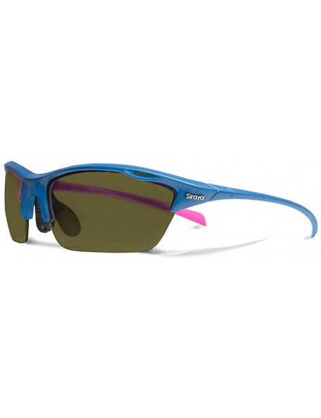 Sport Alpha Red Blue Tennis Sunglasses with ZEISS P310 Green Tri-flection Lenses - CF18KY6KQN3 $34.91