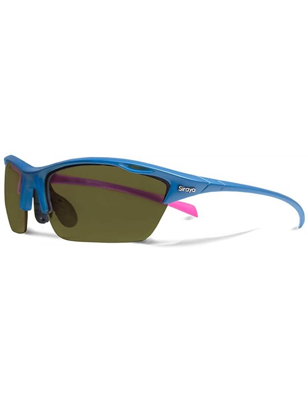 Sport Alpha Red Blue Tennis Sunglasses with ZEISS P310 Green Tri-flection Lenses - CF18KY6KQN3 $20.40