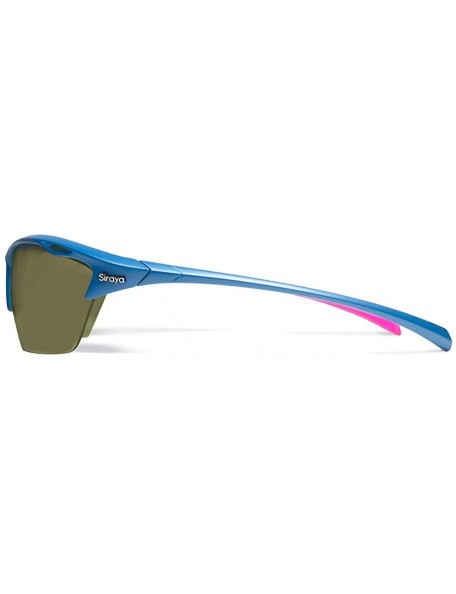 Sport Alpha Red Blue Tennis Sunglasses with ZEISS P310 Green Tri-flection Lenses - CF18KY6KQN3 $20.40