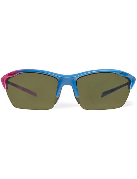 Sport Alpha Red Blue Tennis Sunglasses with ZEISS P310 Green Tri-flection Lenses - CF18KY6KQN3 $20.40