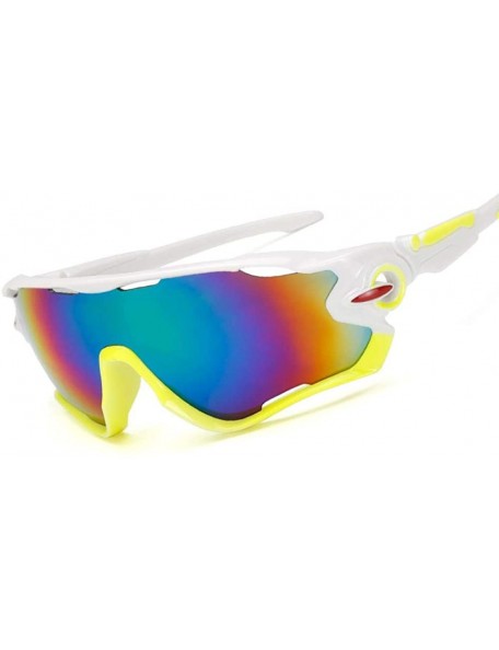 Goggle Sports Sunglasses Sports Sunglasses outdoor men's and women's cycling - 5. Solid White Frame- Black Edge - C318AZYXIGA...