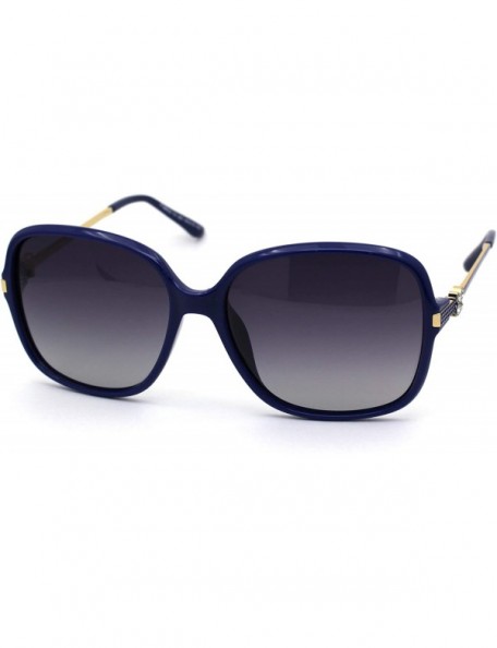 Butterfly Womens Polarized Lens Oversized Butterfly Fashion Sunglasses - Blue Smoke - CZ19280UHEQ $17.00