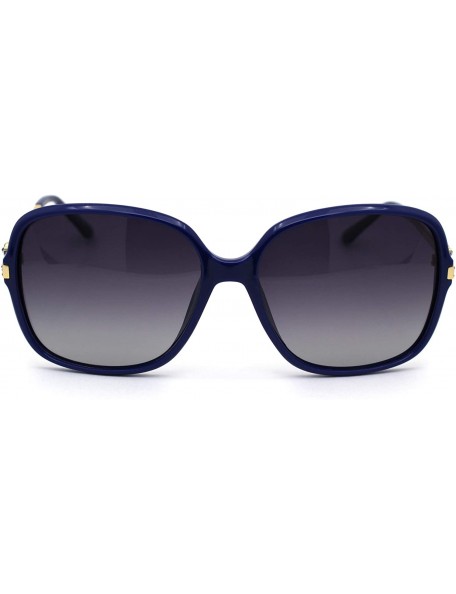 Butterfly Womens Polarized Lens Oversized Butterfly Fashion Sunglasses - Blue Smoke - CZ19280UHEQ $17.00