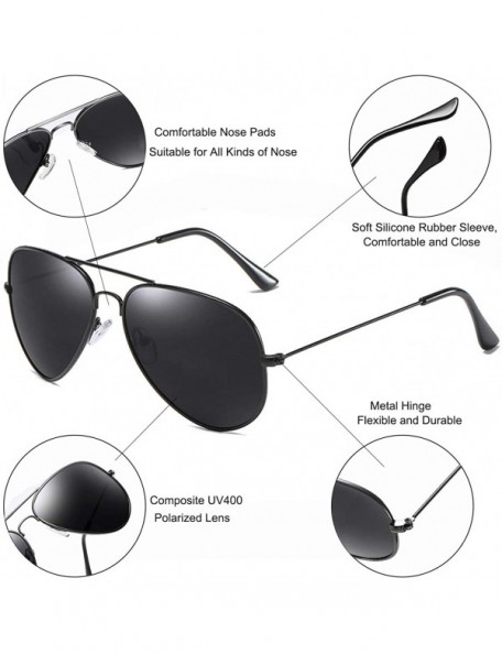 Aviator Classic Aviator Sunglasses for Men Women Metal Frame Mirrored Flat UV400 Lens Protection - CP18S8TEA4A $10.97