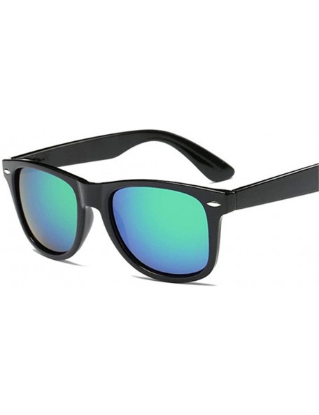 Aviator Fashion Sunglasses Women Men Black Glasses Brand Designer Vintage Male Silver - Green - CS18YZTU9W7 $9.55