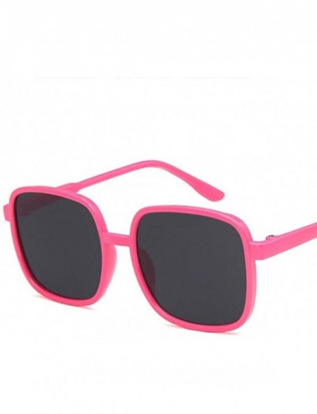 Square Unisex Sunglasses Fashion Bright Black Grey Drive Holiday Square Non-Polarized UV400 - Pink Grey - C518RLYE86N $8.63