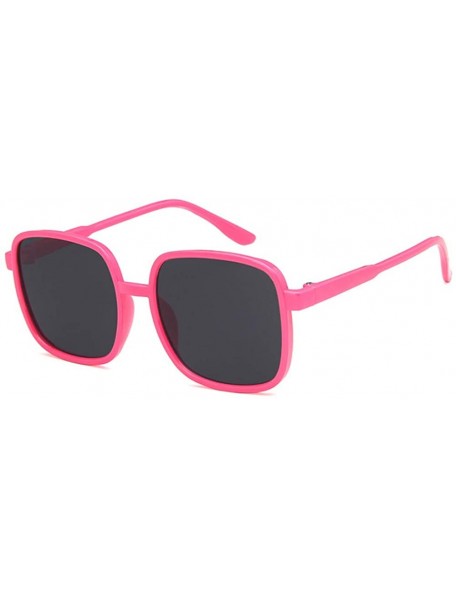 Square Unisex Sunglasses Fashion Bright Black Grey Drive Holiday Square Non-Polarized UV400 - Pink Grey - C518RLYE86N $8.63