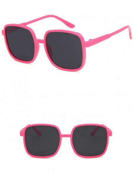 Square Unisex Sunglasses Fashion Bright Black Grey Drive Holiday Square Non-Polarized UV400 - Pink Grey - C518RLYE86N $8.63