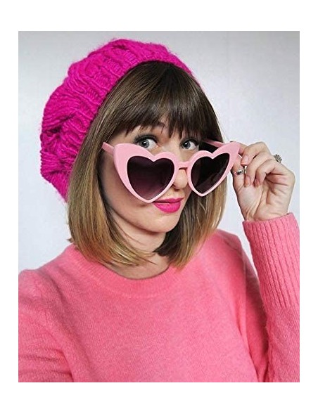 Oversized Vintage Heart Shape Sunglasses for Women - Clout Goggles Retro Love UV400 Eye Glasses Kurt Cobain - C118I0TSLQX $11.28