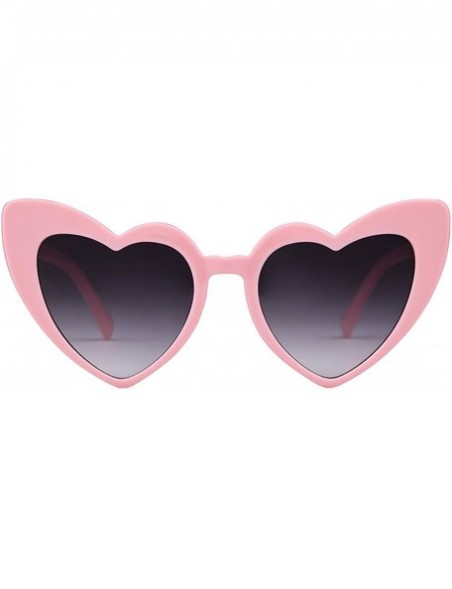 Oversized Vintage Heart Shape Sunglasses for Women - Clout Goggles Retro Love UV400 Eye Glasses Kurt Cobain - C118I0TSLQX $11.28