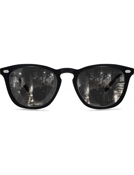 Square Polarized Protection Sunglasses - Black Frame/Black Lens - C9194R3X52H $14.46